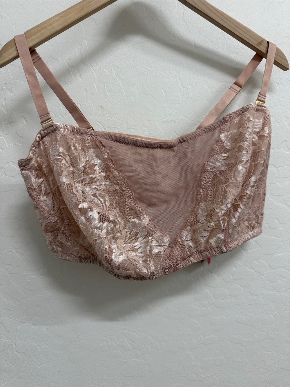 Cosabella Blush Lace curvy bandeau- Soft Pink size Xl
